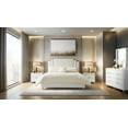 thumbnail image 2 of Palm Gate Eastern King Panel Bed - Cream/Cloud White, 2 of 13