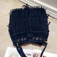 thumbnail image 4 of Eoperou Fashion Solid Color Women Fringe Drawstring Suede Crossbody Shoulder Bucket Bag, 4 of 8