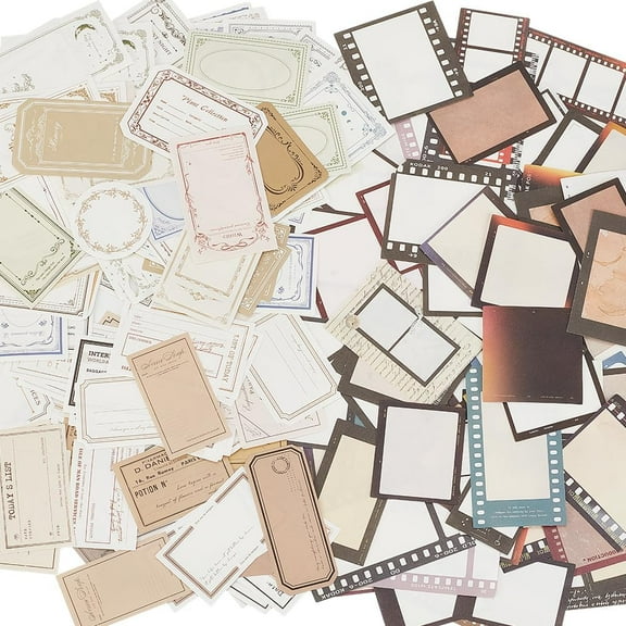 Scrapbook Stickers Aesthetic Paper Supplies Aesthetic Junk Journal Stamping Supplies Journaling Label Papers Self-Adhesive Decals