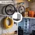 thumbnail image 6 of 4 PCS Garage Storage Ladder Hooks, 9.8 in Wall Mount Utility Hooks, Heavy Duty Carbon Steel Storage Hangers with EVA Padding, Garage Wall J Hooks for Ladders Bikes Tools Holds up to 100 lbs, 6 of 6