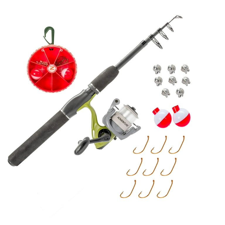 Zebco Telescopic Adventure Spin Fishing Combo Kit - Walmart.com