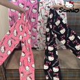 thumbnail image 4 of Sanrio-Pijama de Hello Kitty para mujer, pantalón de franela de lana Kawaii, con dibujos animados de Anime, informal, para el hogar, para Halloween, Otoño, 2023, 4 of 4