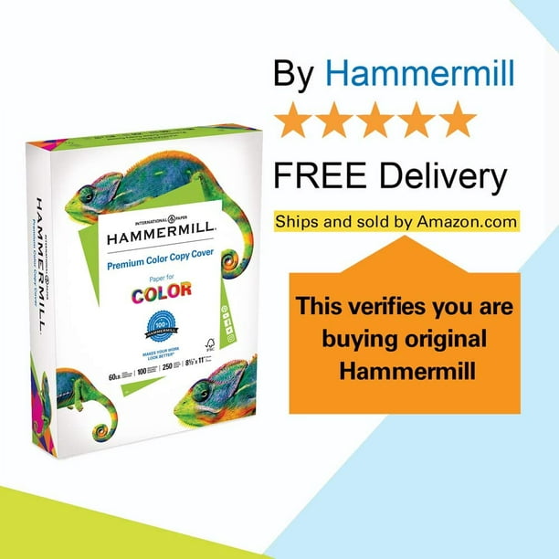 Hammermill Color Copy Digital Cover Stock 60 lbs. 8-1/2 x 11 White 250 Sheets