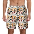 thumbnail image 3 of Uemuo Cute Cats Pattern Mens Swim Trunks Quick Dry Board Shorts with Mesh Lining, Stretch Beach Shorts Quick Dry No-Chafing Board Shorts-Medium, 3 of 9