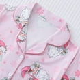 thumbnail image 3 of Solara Christmas Pajamas for Women Set,Silk Satin Pajama Set for Women 2PC Lounge Pjs Shorts Matching Sleepwear Button Down Shirt (Pink,X-Large), 3 of 5