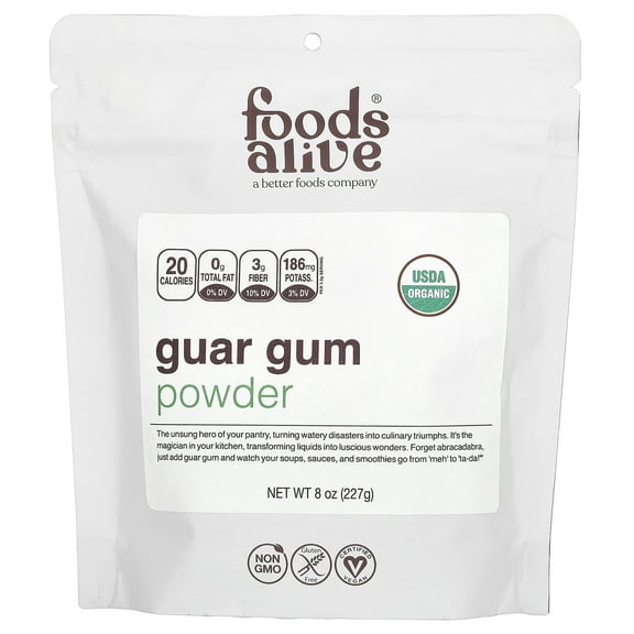Foods Alive Guar Gum, Powder, Organic-8 oz