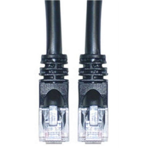 Cat5e Black Ethernet Patch Cable  Snagless Molded Boot  35 foot