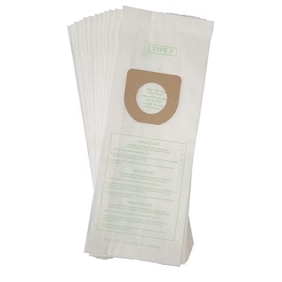 12 Type Y & Z Paper Bags For Hoover Windtunnel, Tempo, Power Drive, Dimension, Dirt Finder, Autodrive, Select Turbopower, Powermax, Upright Vacuum Cleaner Made in USA