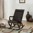 thumbnail image 2 of ACME Triton Wooden Arm Rocking Chair in Espresso and Walnut, 2 of 3