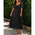 thumbnail image 3 of Vestido Pinup a la moda para invitados de boda, talla grande, gasa 2025, 3 of 5