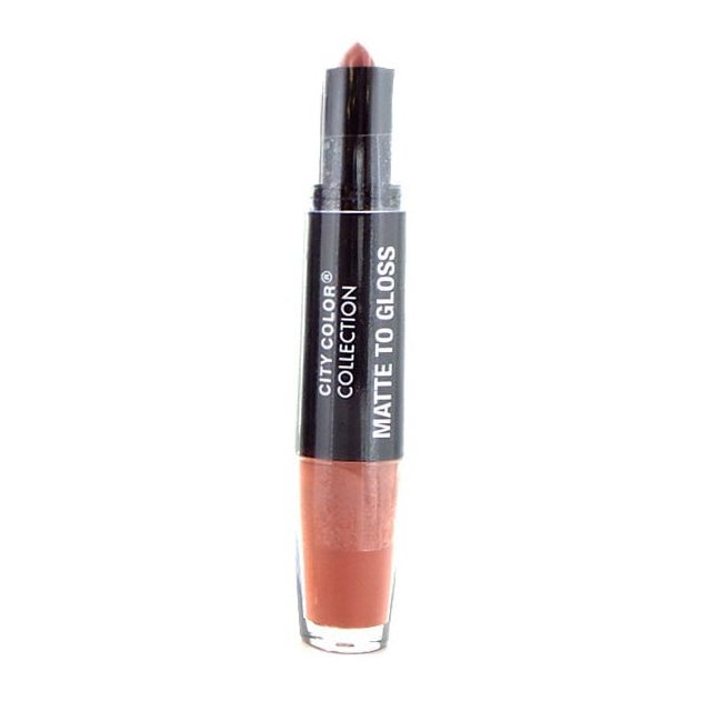 CITY COLOR Matte To Gloss Lápiz labial mate de dos puntas con brillo labial