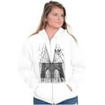 thumbnail image 4 of New York Brooklyn Bridge Sketch Zip Up Hoodie Men's Women's Brisco Brands X, 4 of 5