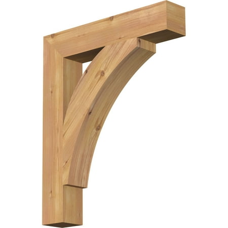 

Ekena Millwork 3 1/2 W x 20 D x 24 H Thorton Block Smooth Bracket Western Red Cedar