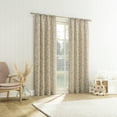 thumbnail image 4 of No. 918 Koda Woven Jacquard Leaf Semi-Sheer Rod Pocket Curtain Panel, 50"W X 63"L, Warm Taupe, 4 of 6