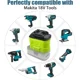 thumbnail image 4 of ttery Adaptador para Ryobi 18V a Batería Makita BL18, para Batería Ryobi 18V ONE+ P107 P108 Convert para Herramientas Makita 18V, 4 of 5