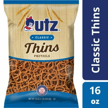 2X - Utz Classic Pretzel Thins 16 oz