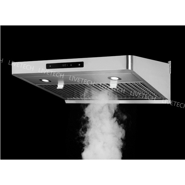 Rear Vent LiveTech Stainless Steel 30" Under Range Hood 800