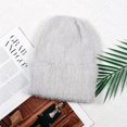 thumbnail image 1 of LinYooLi Autumn And Winter Knitted Rabbit Hair Hats Female Versatile Loose Faces, Small Sun -Protective Ear, Big Head Circumference Baotou Knitted Cap, 1 of 8