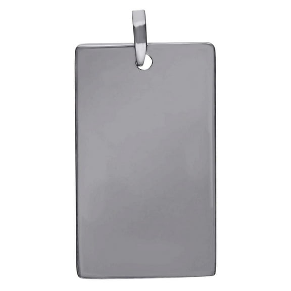 925 Sterling Silver Mens Animal Pet Dog Tag Engraveable Charm Pendant 20.4x8.5mm Wide Necklace for Men