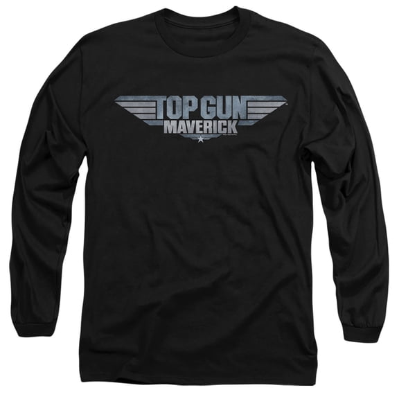 Top Gun: Maverick Logo Unisex Adult Long-Sleeve T Shirt (X-Large) Black