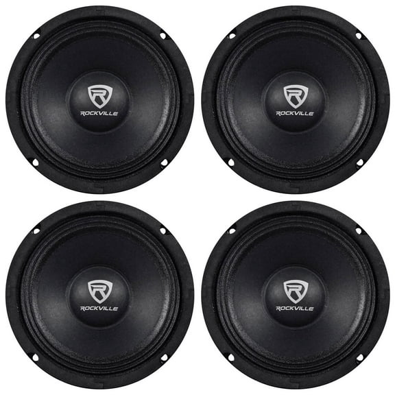 (4) Rockville RM68PRO 6.5" 800 Watt 8 Ohm SPL Midbass/Midrange Car Speakers