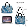 thumbnail image 3 of 16" Laptop Briefcase for Work Travel Laptop Shoulder Bag Carrying Handbag Laptop Case Butterflies and Circular Motif, 3 of 8