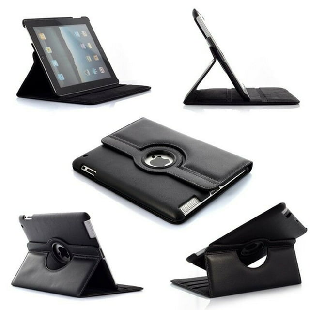 KeeGuard Black 360° Degree Smart Rotating for Apple iPad Mini 2 / 3 Case Cover