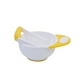 thumbnail image 1 of Juego de cuencos de molienda antideslizantes lavables de plástico para hacer alimentos complementarios para bebés (amarillo + blanco), 1 of 2