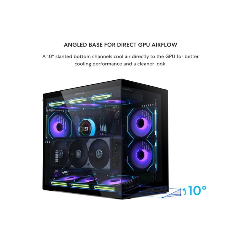 Lian-Li, PC Case, O11DMIV2X, Compact ATX Mid-Tower Black - Walmart.com