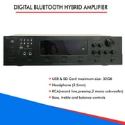Technical Pro 6000W 6 Zone Bluetooth Hybrid Amplifier Preamp Tuner with Mic Inputs
