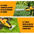 thumbnail image 4 of PEPWELL Cordless Grass Shear & Shrubbery Trimmer, 2-in-1 Electric Shrub Trimmer Grass Shears Handheld Grass Cutter, Hedge Shear with 2 PCS Rechargeable Battery and Charger for Garden, Lawn, 4 of 16