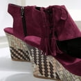 thumbnail image 4 of HaiMao Wedge Sandals for Women Clearance Open Toe Espadrilles Comfortable Dressy Ankle Strap Platform Boho Beach Summer Shoes Comfortable Wine 7.5(40), 4 of 9