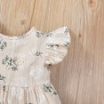 thumbnail image 4 of CHUANK Bébé Fille Boho Robe Lin Volant Sans Manches Robe Décontractée Filles Robe de Plage d'Été Floral Solide, 4 of 8