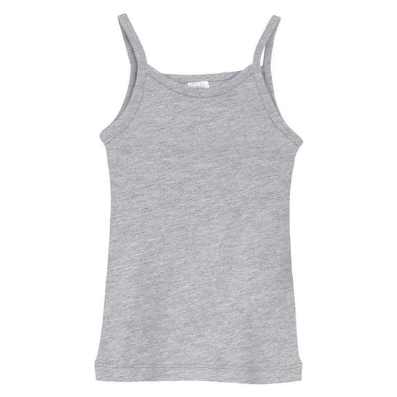 Made in USA Girls Soft Cotton Camisole | Heather Gray