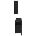 thumbnail image 5 of vidaXL 3 Piece Bathroom Cabinet Set Black Engineered Wood, 5 of 5