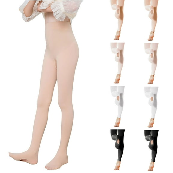 Zwiiyzr 3-12Y Girls Dance Tights Soft Baby Girls Ballet Tights Colorful Leggings Elastic School Footed Legging Stockings Pantyhose for Girls Black