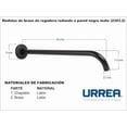 thumbnail image 2 of URREA 2303.2 Brazo para Regadera a Pared Redondo con Chapet&oacute;n, Brazo para Ducha de Lat&oacute;n 40 cm, Acabado Negro URREA Tecnología para vivir el agua NA, 2 of 2