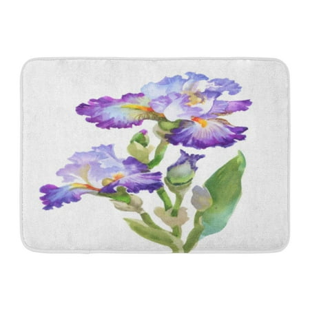 Godpok Blue Sketch Purple Botanical Summer Garden Iris Flowers