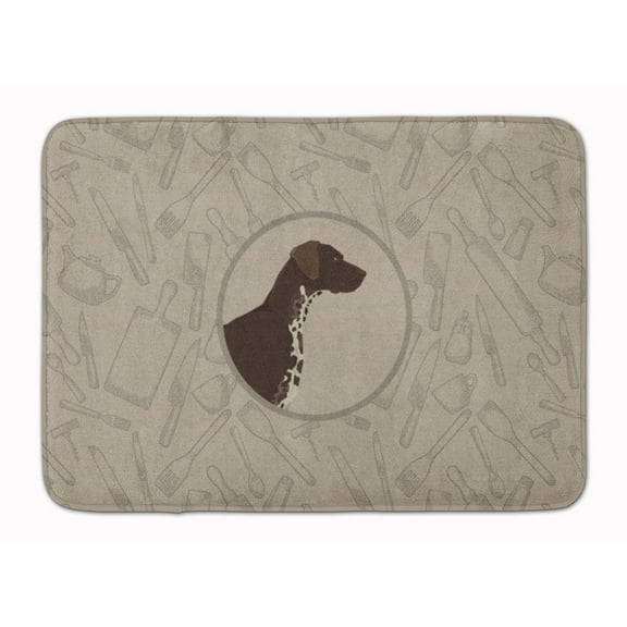 German Shorthaired Pointer In the Kitchen Machine Washable Memory Foam Mat