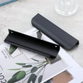 thumbnail image 7 of NOGIS 10 Pack Black Edge Finger Pulls for Cabinets 6" Kitchen Cabinet Pulls Handles Drawer Pulls Modern Aluminum Concealed Tab Pulls for Closet Door, 7 of 7