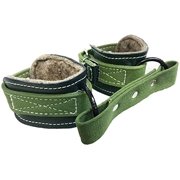 3 inch Wide Genuine Leather Felt Lined Cotton Web Adjustable Straps Hobbles