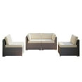 thumbnail image 2 of MeetLeisure 4 Pieces Outdoor Patio Couch Set with Removable Cushions,, Beige, 2 of 6