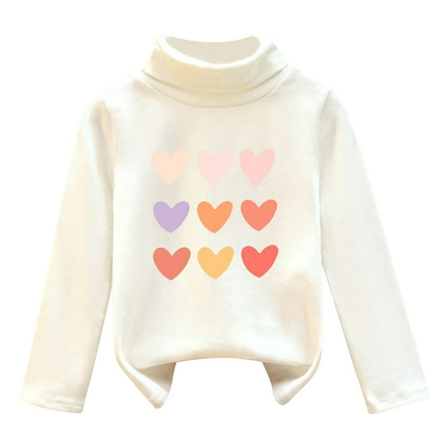 Kids Fleece Shirts High Collar And Velvet For Warmth Soft Tops Unisex