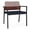 Mahogany-Navy, variant on Avon Reception Oversize Chair UPH Seat HPL Back / Black Steel / Mahogany / Brown