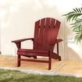 thumbnail image 3 of Outsunny Wooden Adirondack Chair for Fire Pit Deck Garden Red, 3 of 10