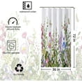 thumbnail image 4 of Stall Shower Curtain,36x72 inch RV Bathroom Shower Curtains Set with Hooks,Spring Floral Plants Bath Curtain,Waterproof Fabric, 4 of 6