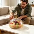 thumbnail image 4 of Clear Candy Bowl with Secure Lid, Large Transparent Fruit Serving Bowl, Food Grade Storage Container for Snacks, Cookie, Coffee Table Home Decor, 4 of 6