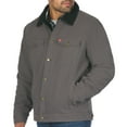 thumbnail image 3 of The American Outdoorsman Sherpa Lined Canvas Trucker Jacket (Smokey Trout, Large), 3 of 8