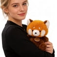 thumbnail image 7 of Red Panda Plush Tabletop Figurine Soft Stuffed Animal Desktop Ornament Cozy Decor for Office Room Bed, 7 of 7