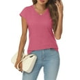 thumbnail image 3 of SUNBS Womens Casual V Neck Shirts Basic Plain T Shirts Cute Tops for Women Summer Clothes, 3 of 7